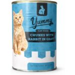 yummy 400gm can chunks with rabbit flavor