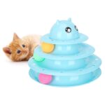 Cat toy - plastic 3 balls in 3 rows funny shapes