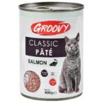 Groovy 400 mg can pate with salmon flavor