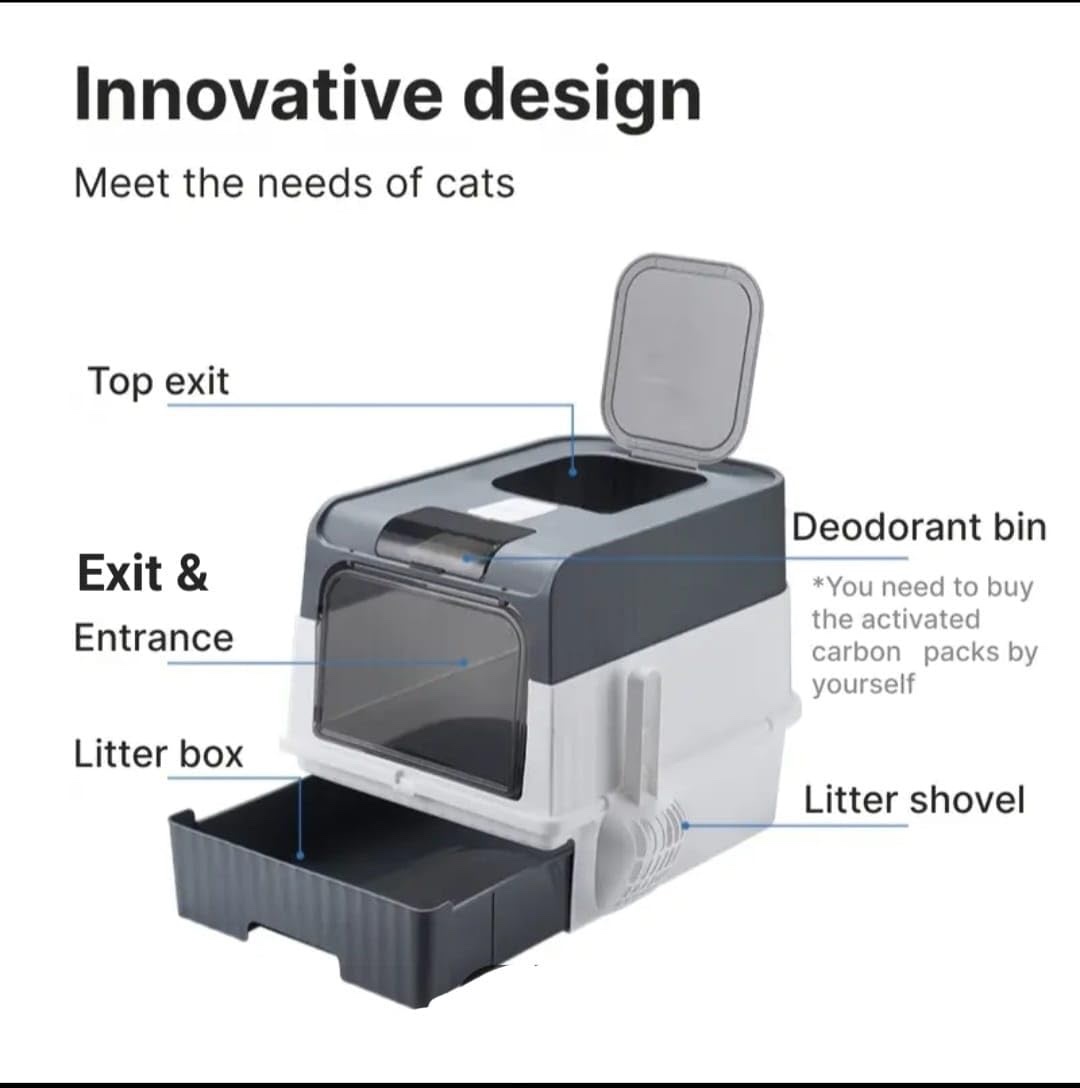 8a6670f9-4032-40d7-9773-b2da452c12ed Closed litter box for cats - medium size with shovel and drawer - Image 1