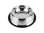 Stainless steel pet bowl with paw print - Small - Image 2