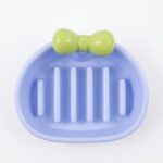 Blue plastic plate with Bow