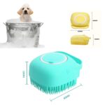 Silicone brush for grooming with shampoo tank