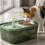 2-in-1 Automatic Pet Water Fountain & Food Bowl