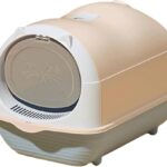 Closed litter box - cat face shape with shovel