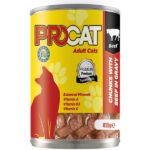 PROCAT adult cat - chunks with beef in gravy - 415gm