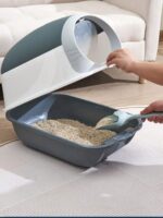 Closed litter box - cat face shape with shovel - Image 2