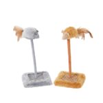 Cat scratcher mouse shape - movable spring with funny voice when moved
